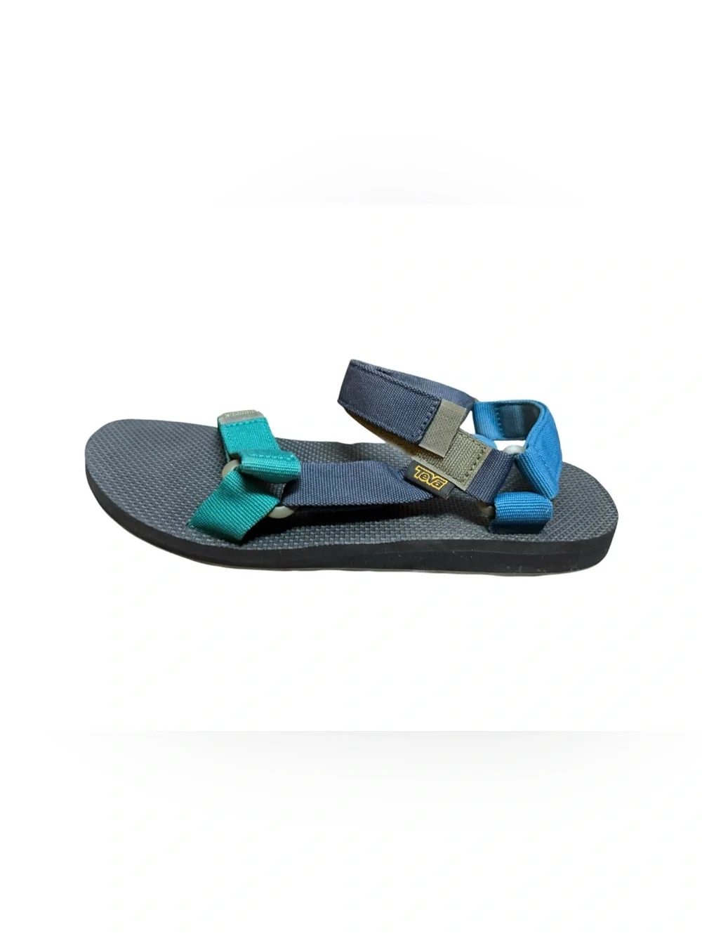 Teva S/N 1004006 Men’s Black Sandals with Teal & Navy Straps Size 11